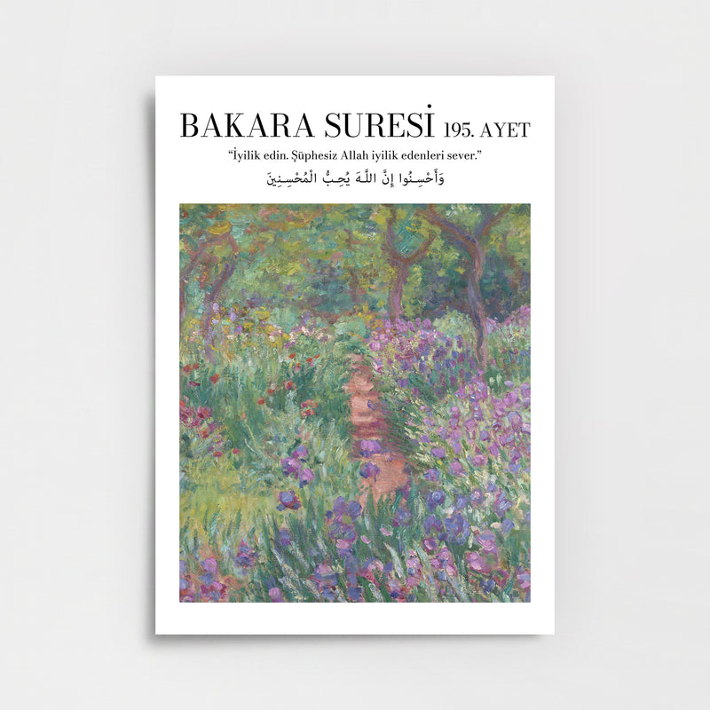 Bakara Sûresi 195. Ayet – İyilik Edin, Allah İyilik Edenleri Sever Poster Baskı