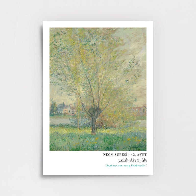 Necm Sûresi 42. Ayet – Şüphesiz Son Varış Rabbinedir Poster Baskı