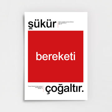 Şükür Bereketi Çoğaltır Poster Baskı