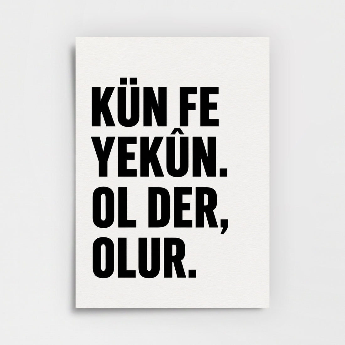 Kün Fe Yekûn Poster