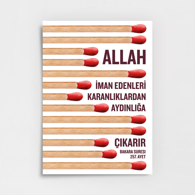 Bakara Suresi 257. Ayet Poster Baskı