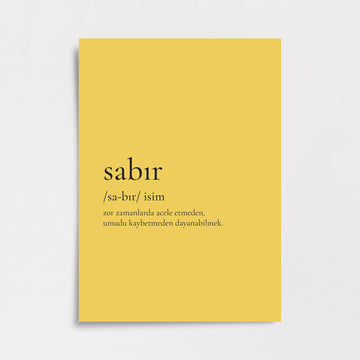 Sabır Tanımı Poster Baskı