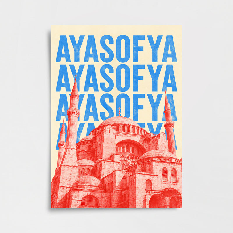 Ayasofya Retro Poster