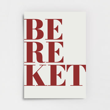 Bir Kelime:"Bereket" Poster Baskı
