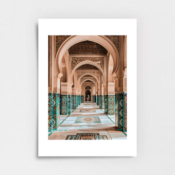 Fas Geleneksel Kemerleri – Zellij Mimari Poster Baskı