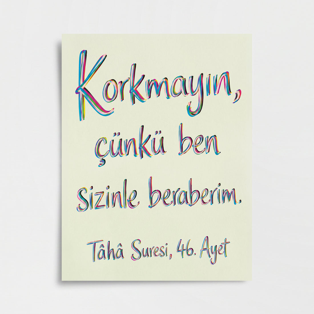 Tâhâ Suresi 46. Ayet Posteri
