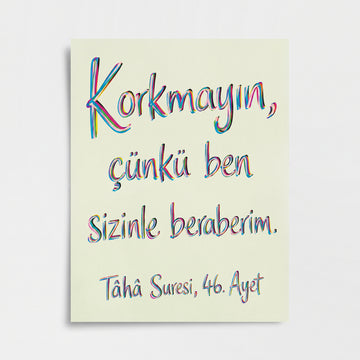 Tâhâ Suresi 46. Ayet Posteri
