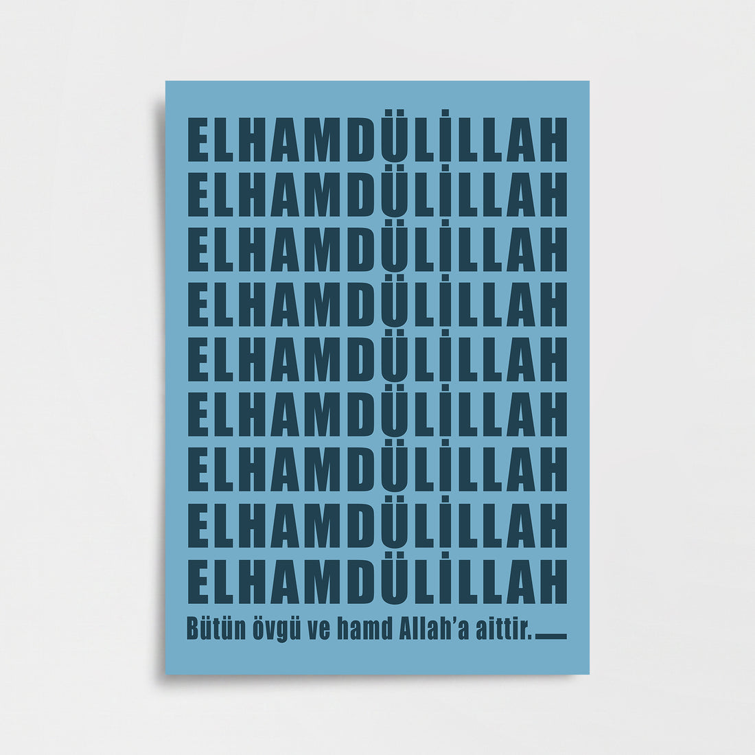 Elhamdülillah Tipografik Poster