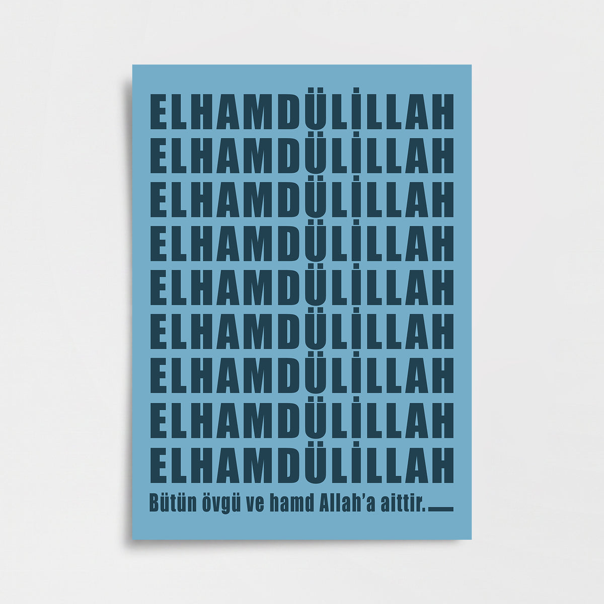 Elhamdülillah Tipografik Poster
