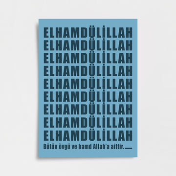 Elhamdülillah Tipografik Poster