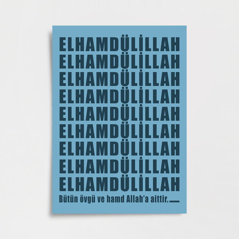"Elhamdülillah" Tipografik Poster