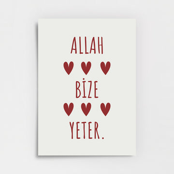 Allah Bize Yeter Poster Baskı