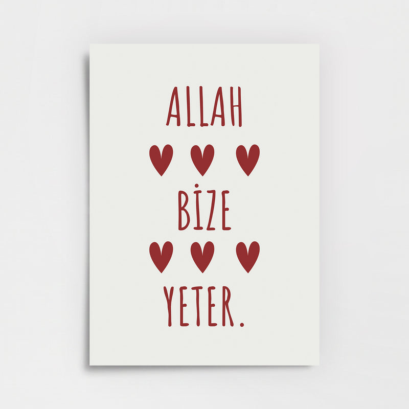Allah Bize Yeter Poster Baskı