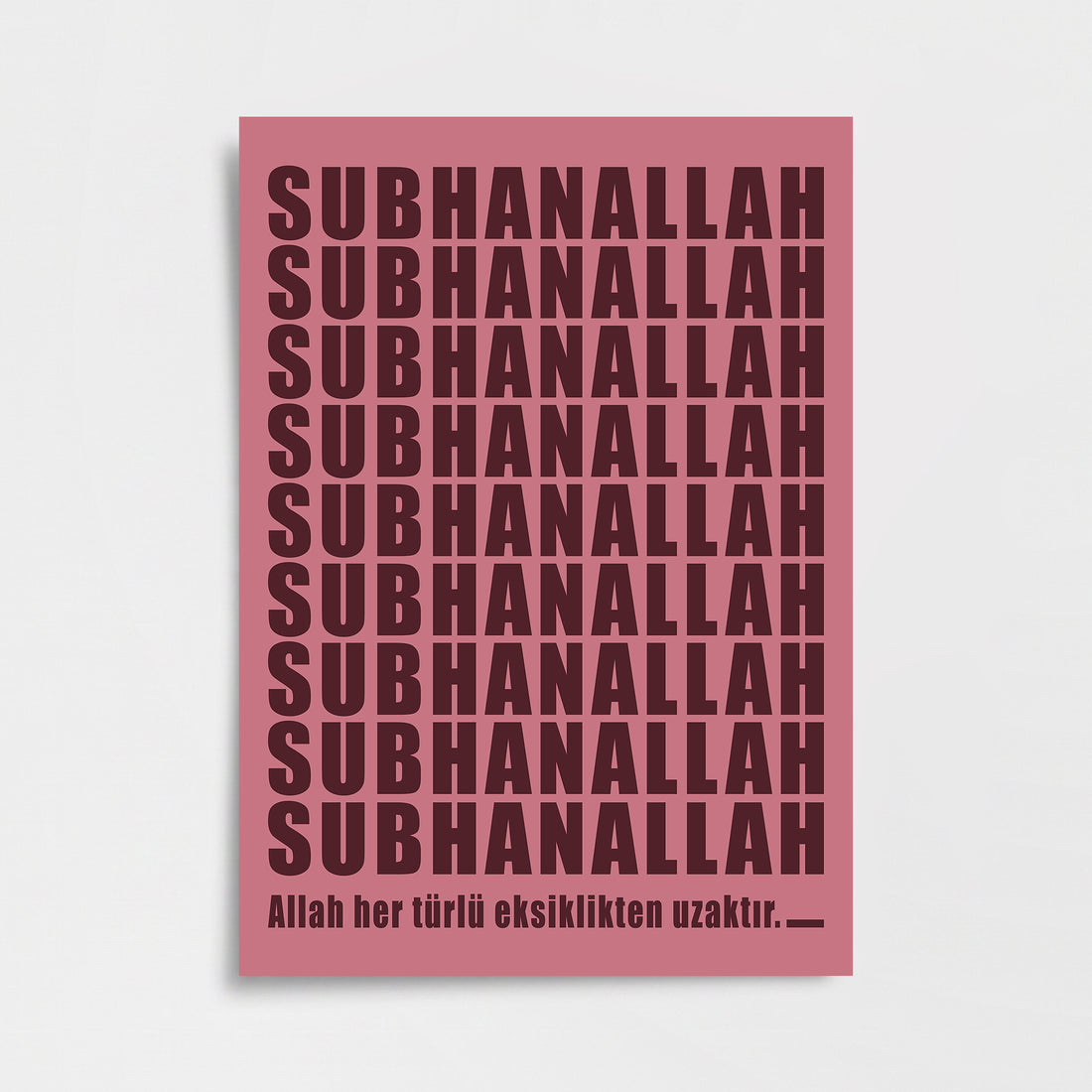 Subhanallah Tipografik Poster