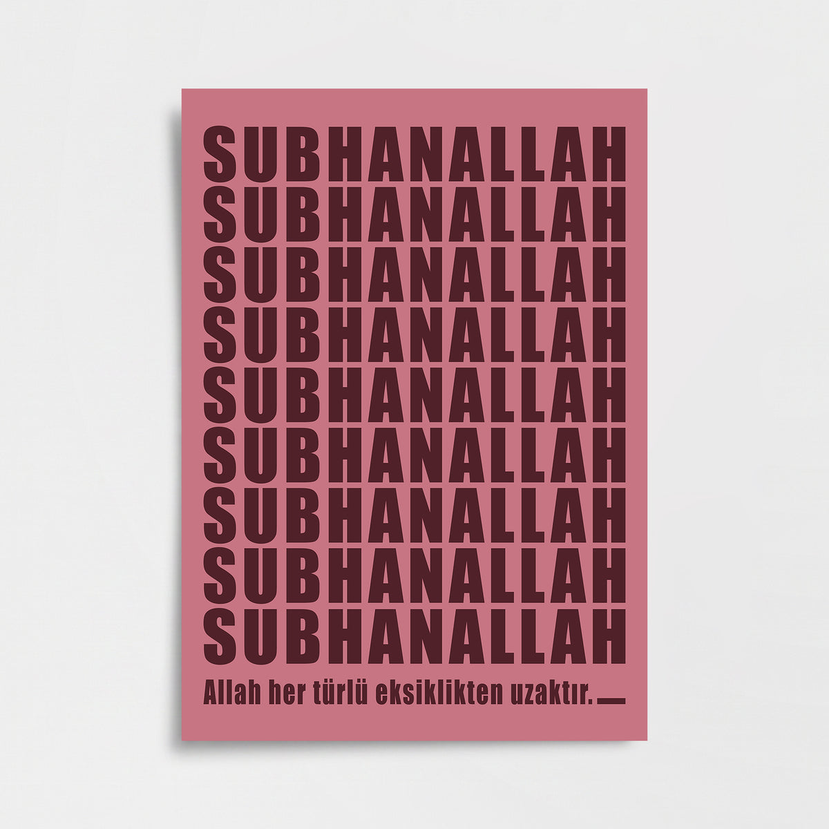Subhanallah Tipografik Poster
