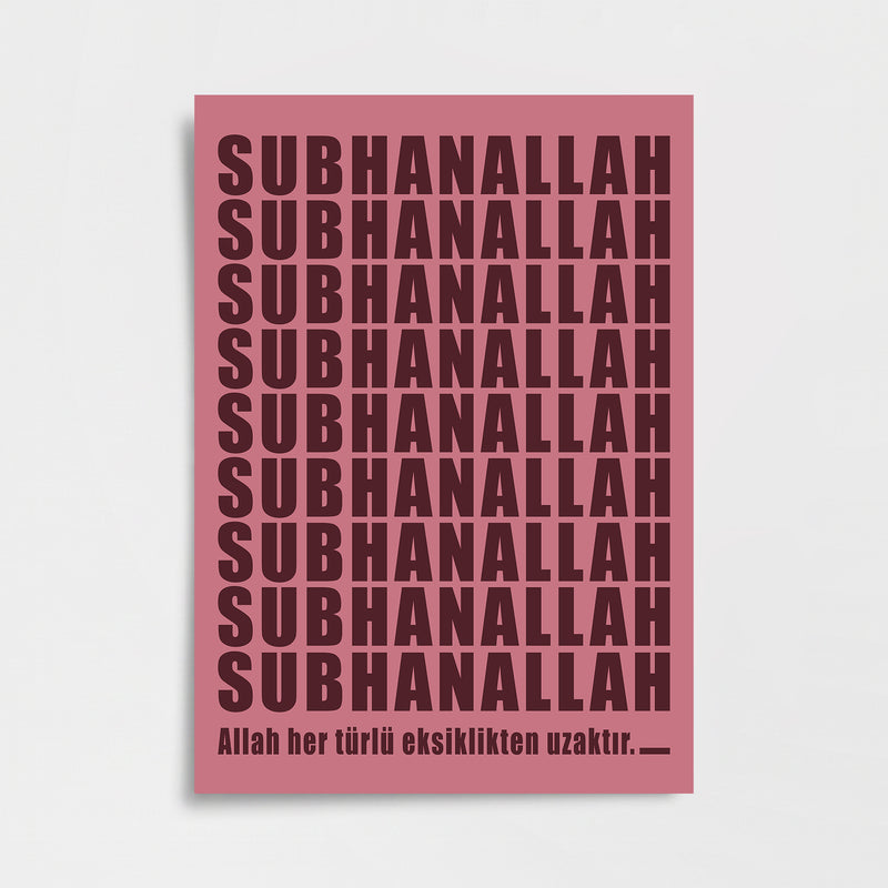 "Subhanallah" Tipografik Poster