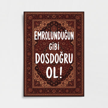 Halı Desenli Tipografik Poster
