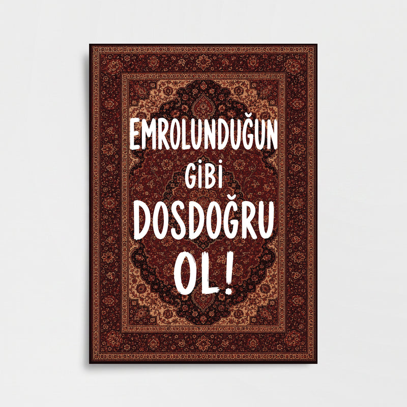Halı Desenli Tipografik Poster