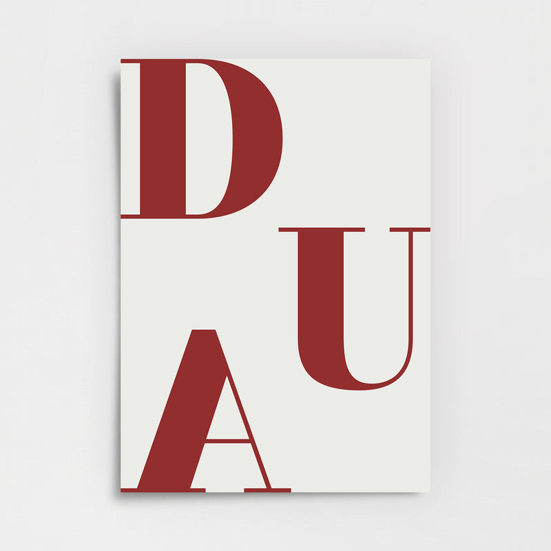 Bir Kelime:"Dua" Poster Baskı