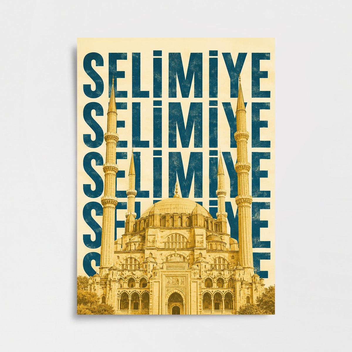 Selimiye Camii Retro Posteri