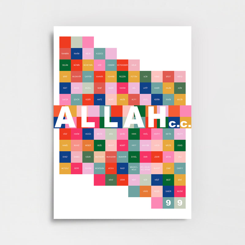 Allah’ın 99 İsmi Poster Baskı