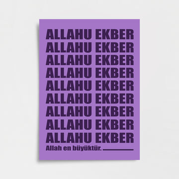 "Allahu Ekber" Tipografik Poster