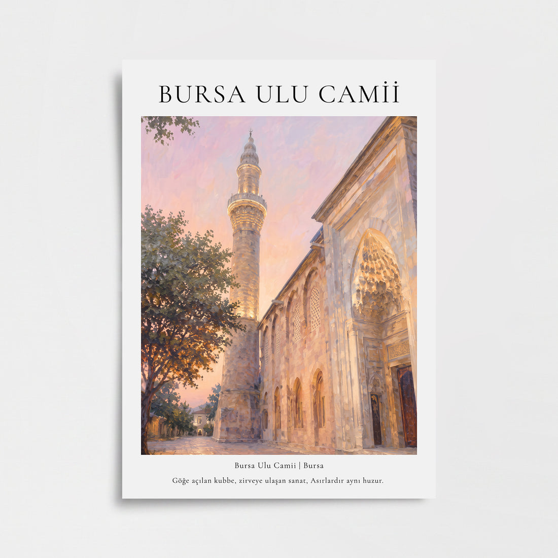 Bursa Ulu Camii Mimari Poster