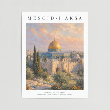 Mescid-i Aksa Poster – Kudüs Temalı Dekoratif Duvar Posteri
