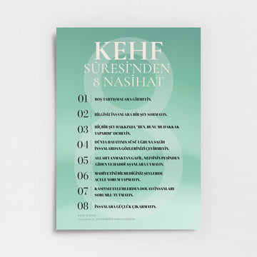 Kehf Sûresi’nden 8 Nasihat Poster Baskı