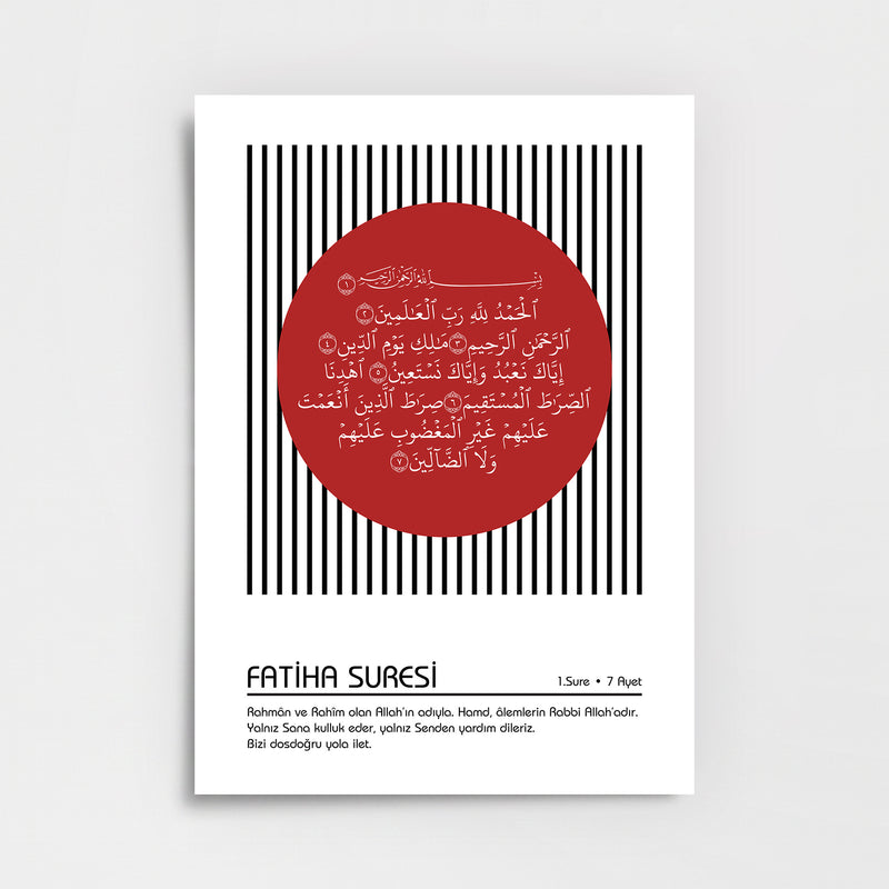 Fatiha Suresi Modern İslami Poster Baskı