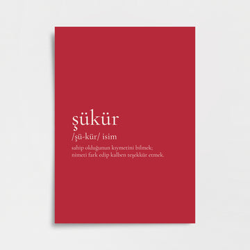 Şükür Poster Baskı