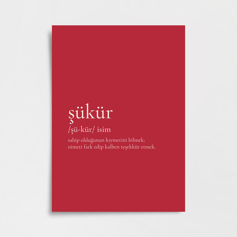 Şükür Poster Baskı