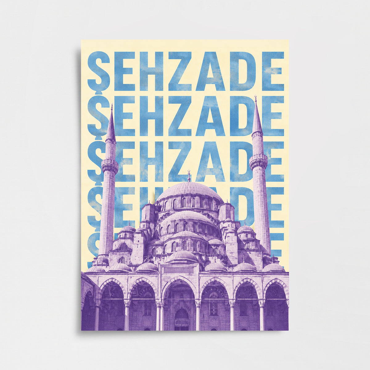 Şehzade Camii Retro Posteri