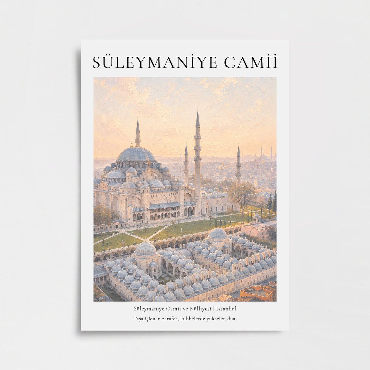Süleymaniye Camii İstanbul Mimari Poster