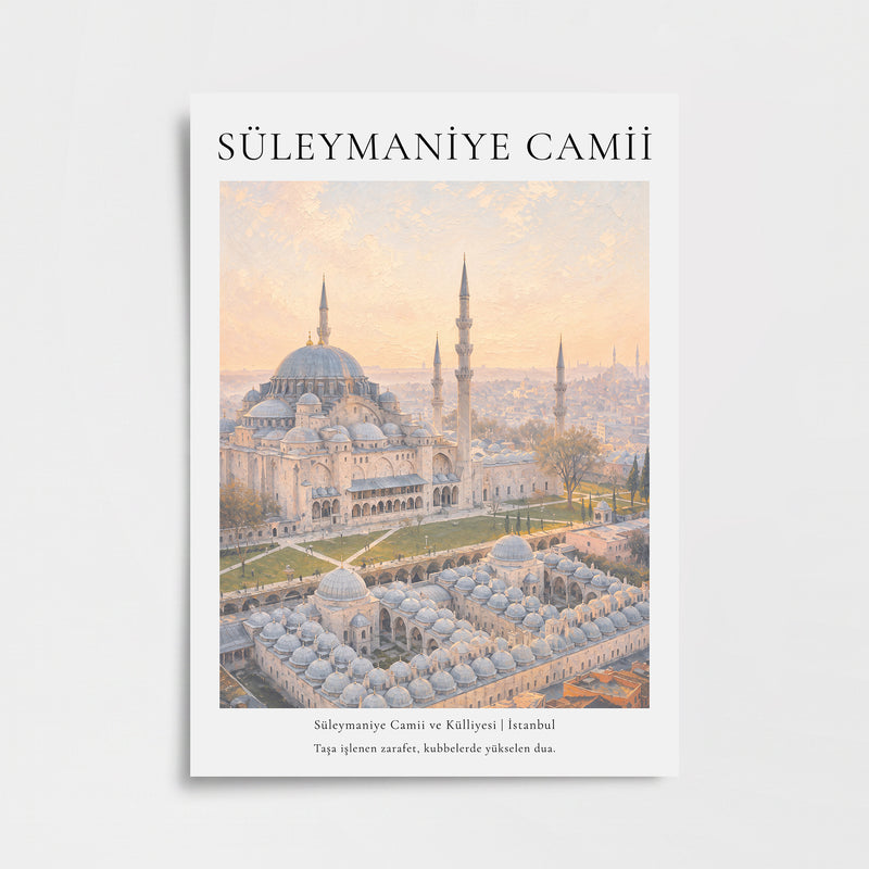Süleymaniye Camii İstanbul Mimari Poster