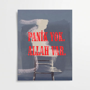 "Panik Yok Allah Var" Soyut Poster