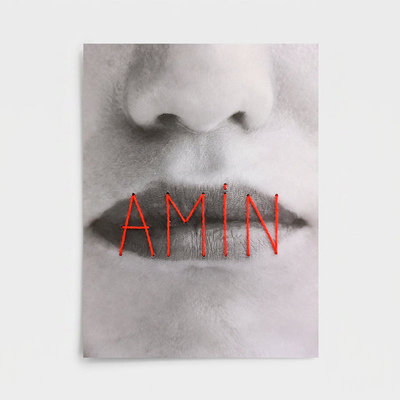 Âmin Yazılı Poster – Minimal Fotoğraf Temalı Modern İslami Duvar Posteri