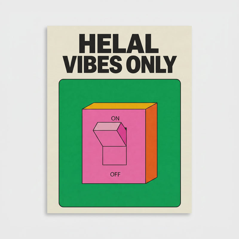 "Helal Vibes Only" Retro Poster