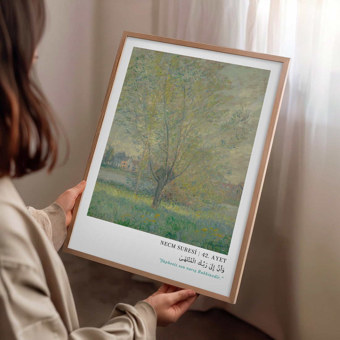 Necm Sûresi 42. Ayet – Şüphesiz Son Varış Rabbinedir Poster Baskı