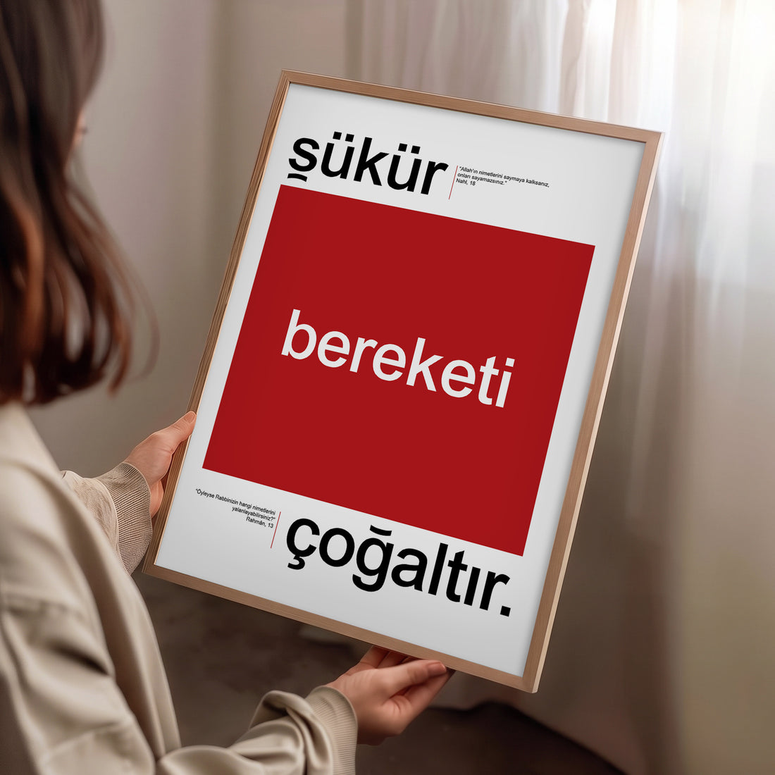 Şükür Bereketi Çoğaltır Poster Baskı