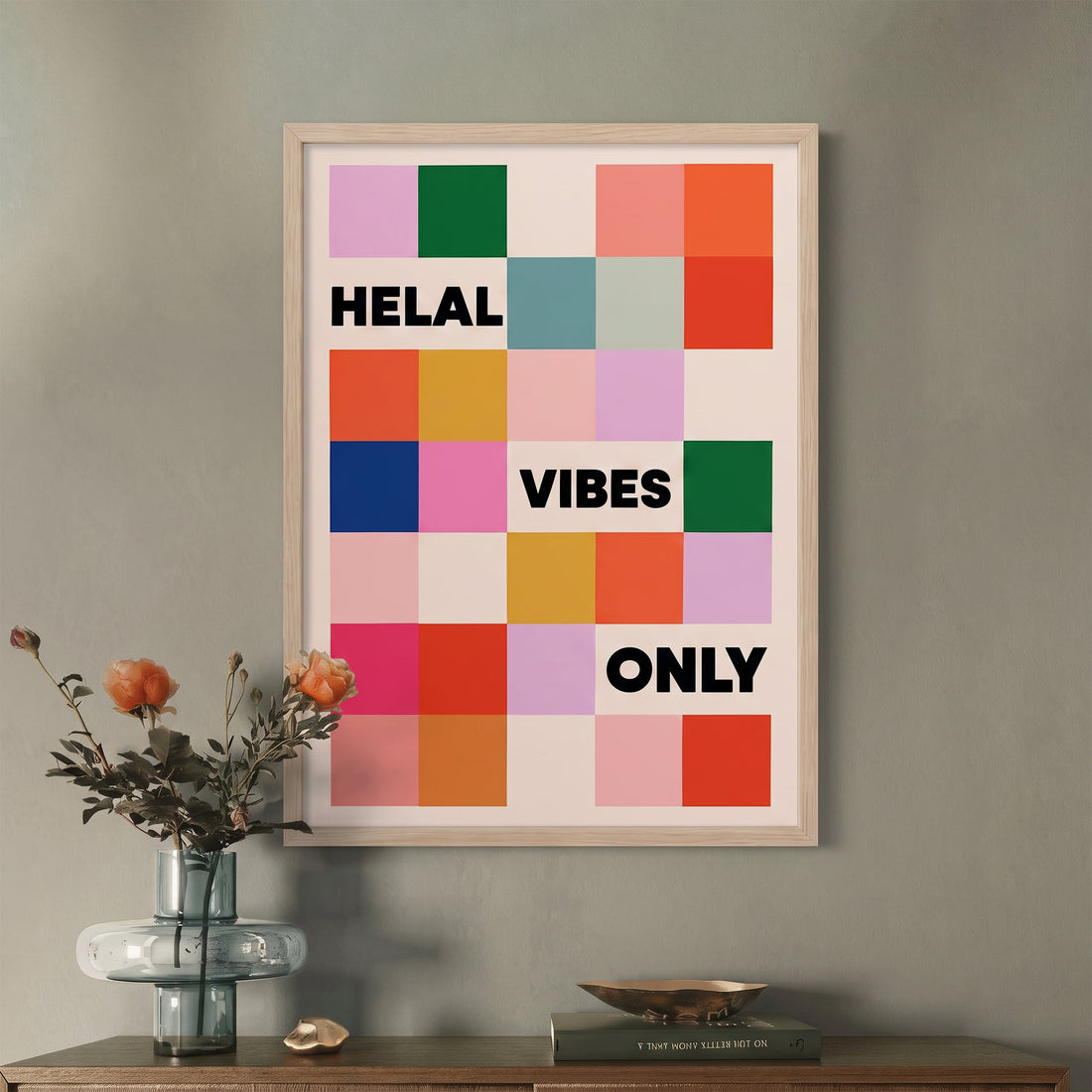 "Helal Vibes Only" Renkli Poster