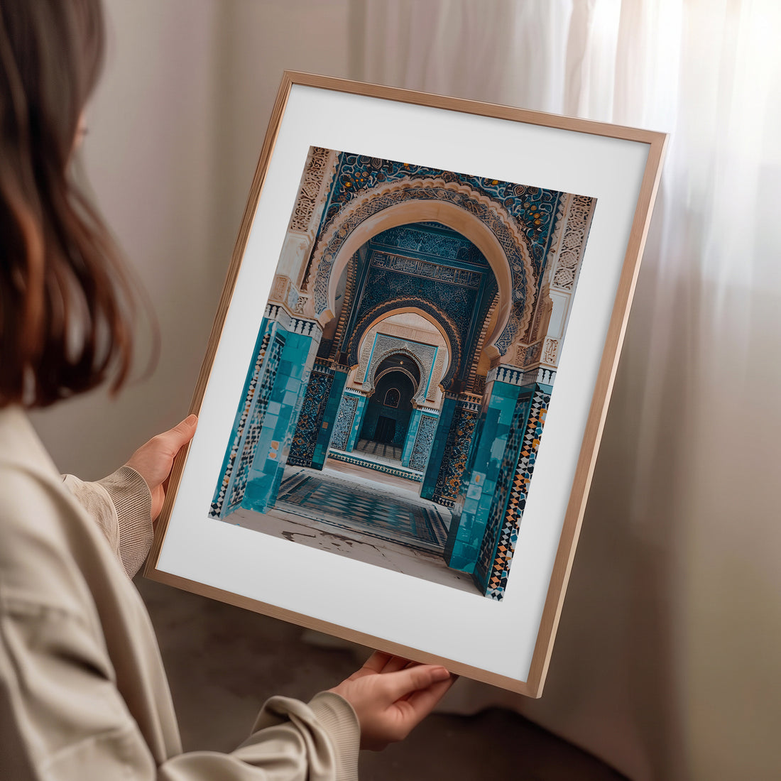 Fas Geleneksel Kemerleri – Mağribi Mimari Poster Baskı