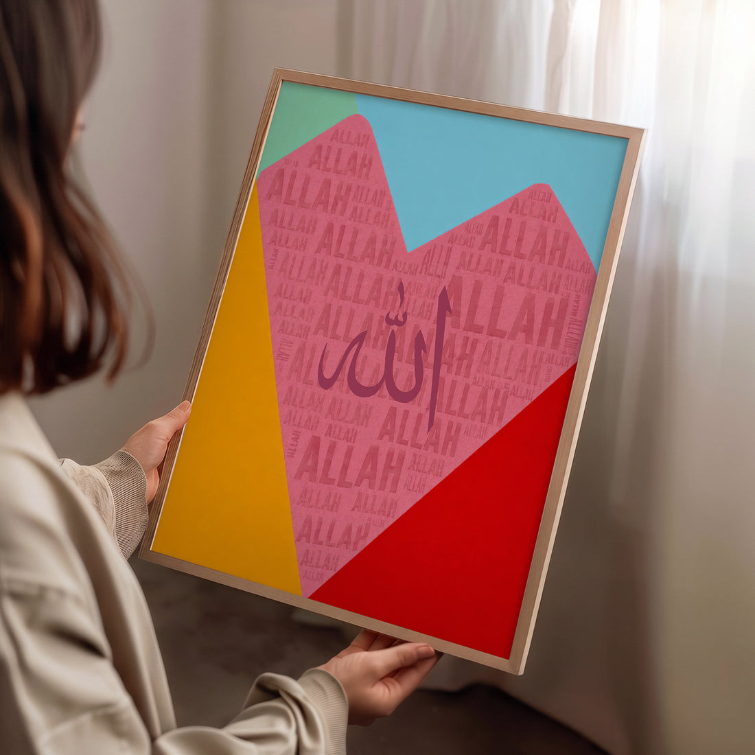 Allah Yazılı Kalp Poster Baskı