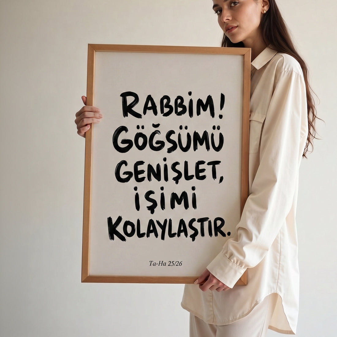 Rabbim Göğsümü Genişlet Poster – Taha 25/26 Ayet Temalı İslami Duvar Dekoru