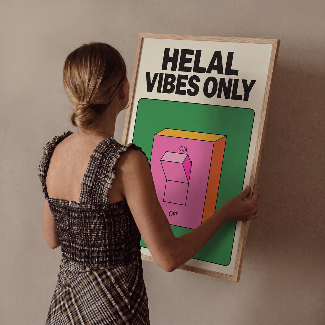 Helal Vibes Only Retro Poster