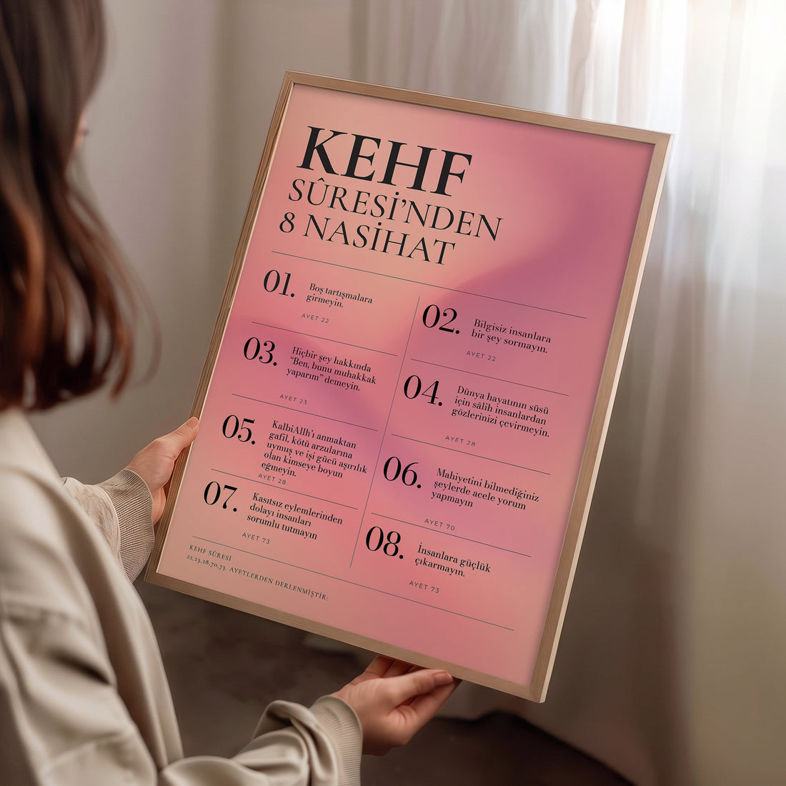 Kehf Sûresi’nden 8 Nasihat Poster Baskı