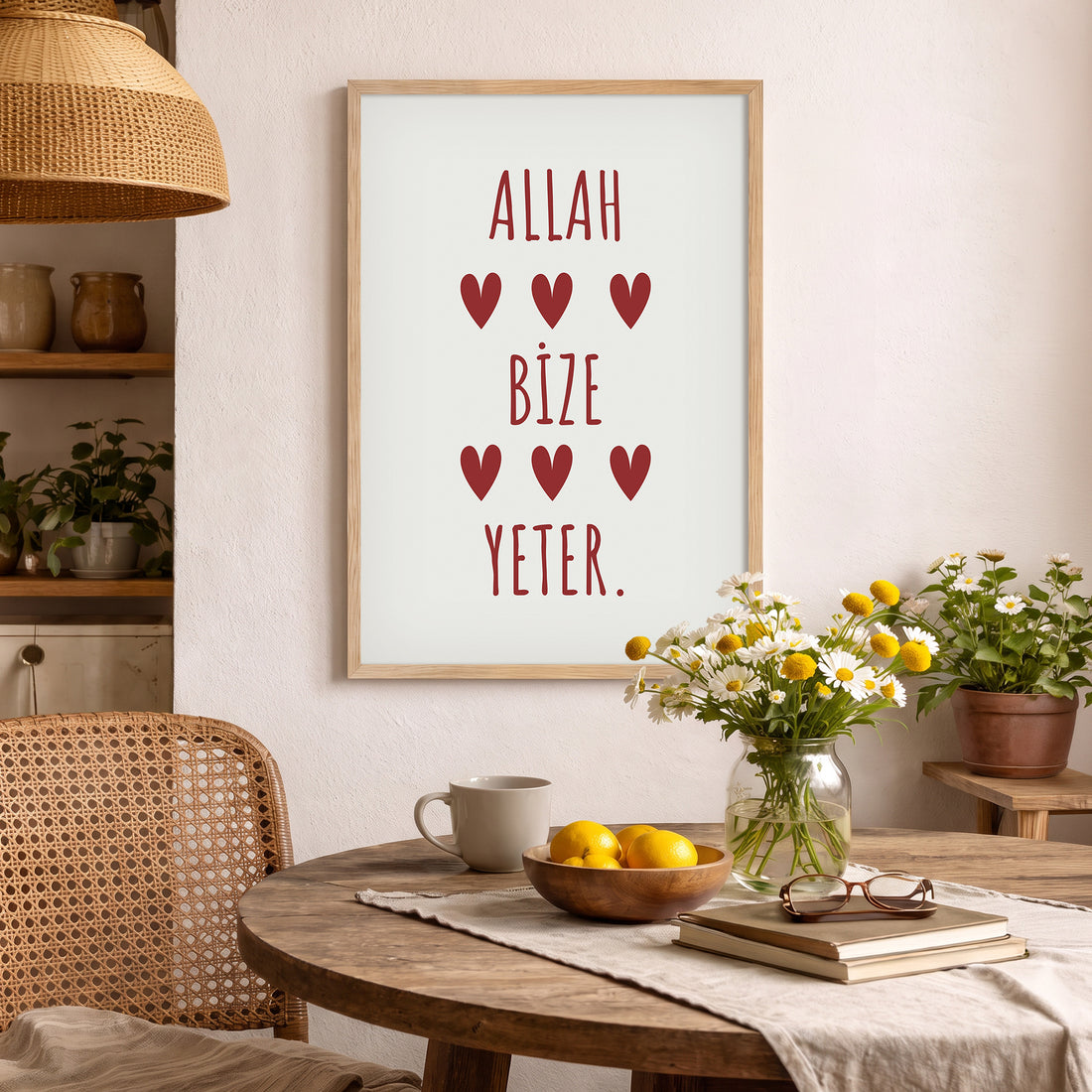 Allah Bize Yeter Poster Baskı