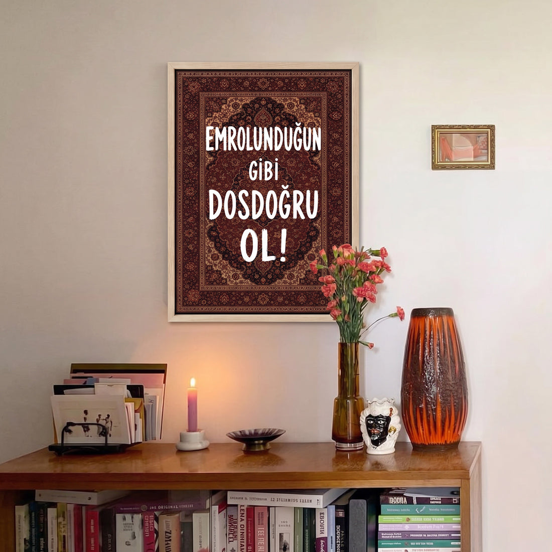 Halı Desenli Tipografik Poster